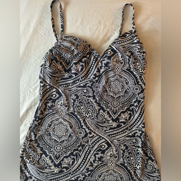 MICHAEL Michael Kors Navy Paisley Adjustable Tankini Top XS / P - Picture 1 of 4
